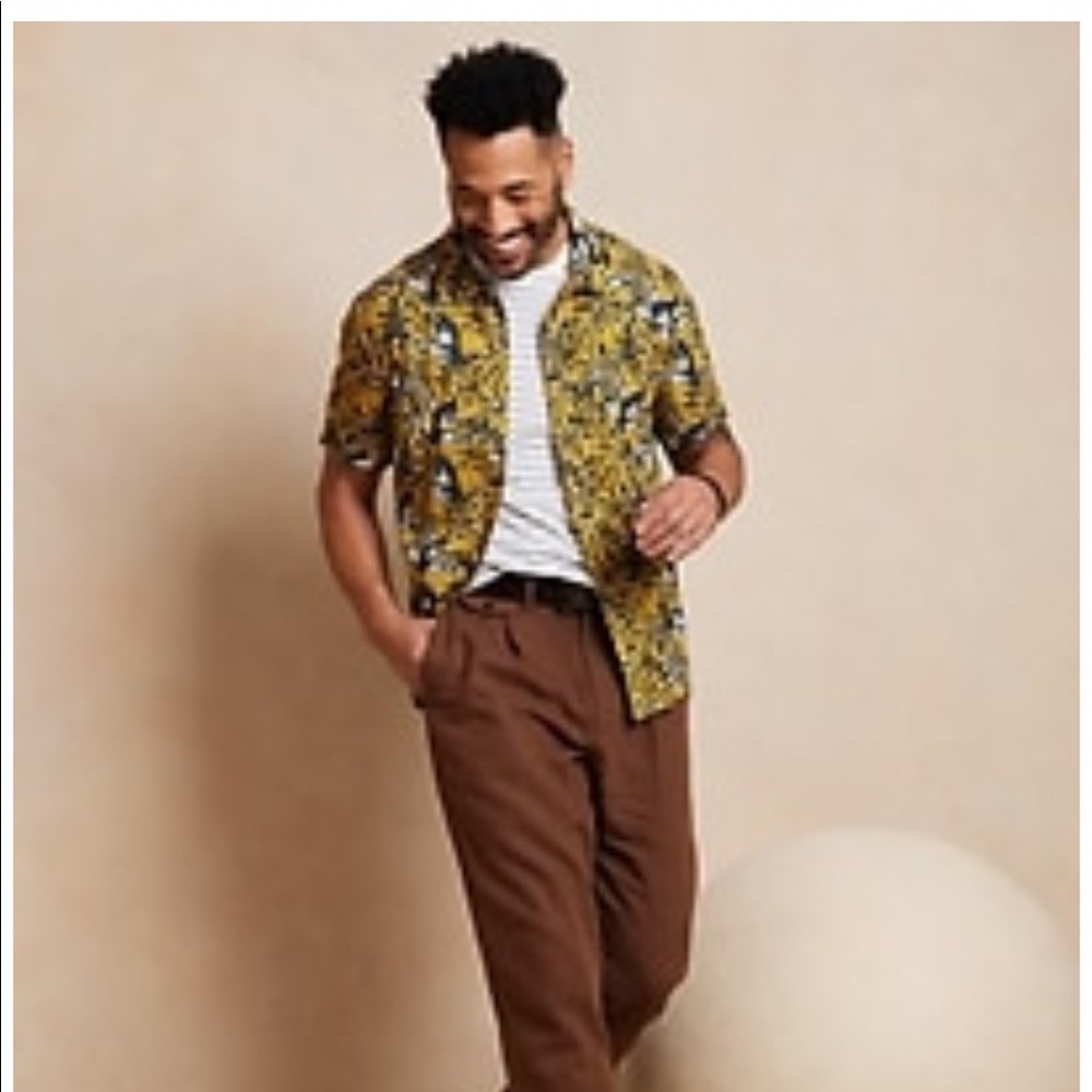 Men’s floral button-down